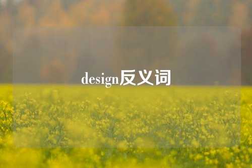 design反义词