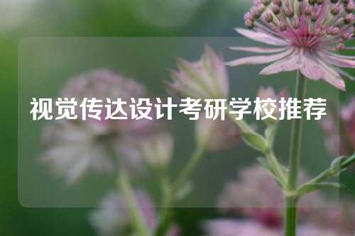 视觉传达设计考研学校推荐