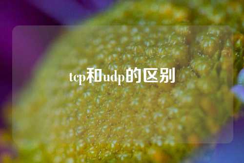 tcp和udp的区别