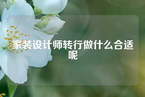 家装设计师转行做什么合适呢