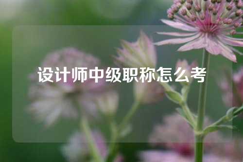 设计师中级职称怎么考