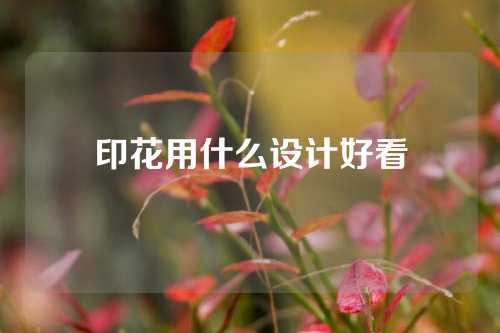 印花用什么设计好看