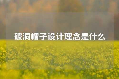 破洞帽子设计理念是什么