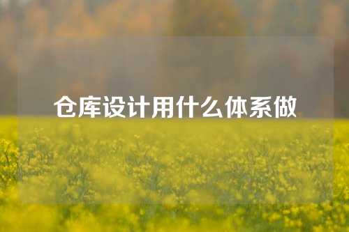 仓库设计用什么体系做