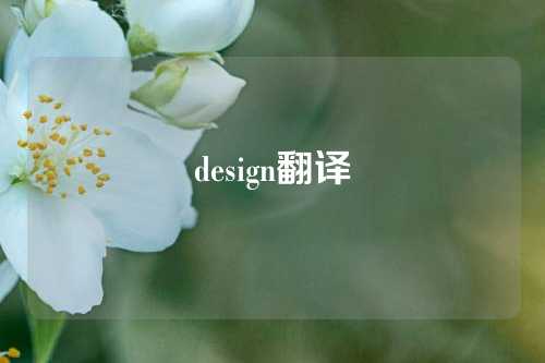 design翻译