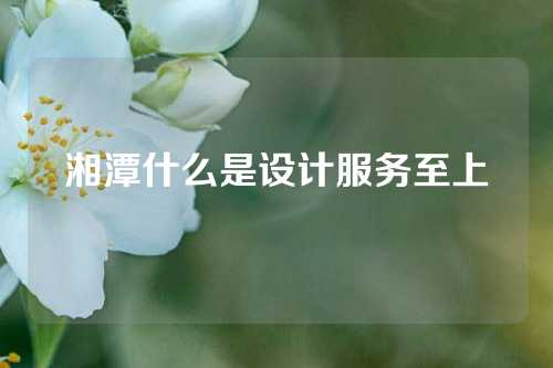 湘潭什么是设计服务至上