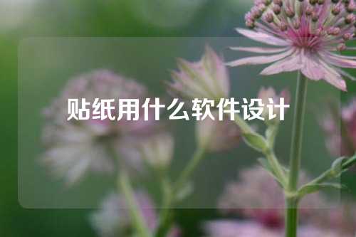 贴纸用什么软件设计