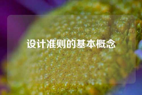 设计准则的基本概念