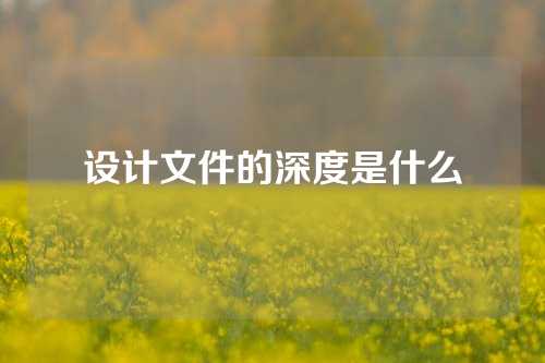 设计文件的深度是什么