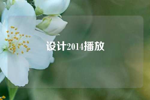 设计2014播放