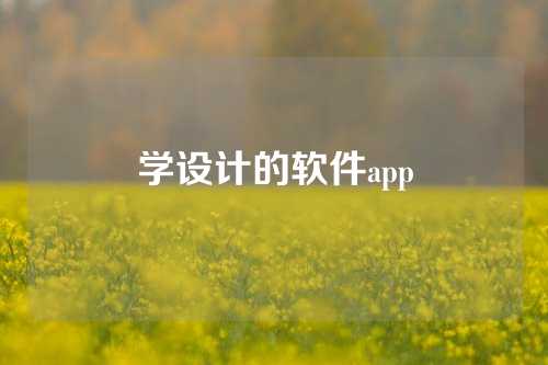 学设计的软件app