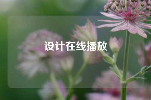 设计在线播放