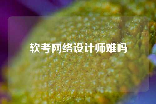 软考网络设计师难吗