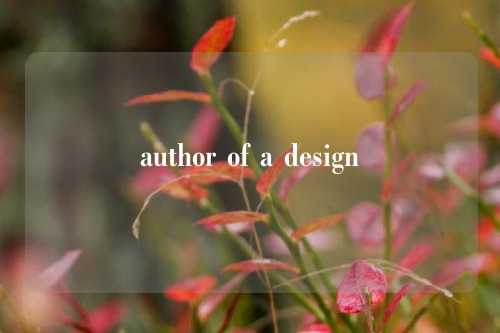 author of a design