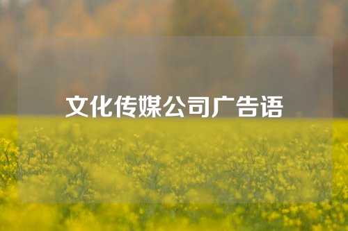 文化传媒公司广告语