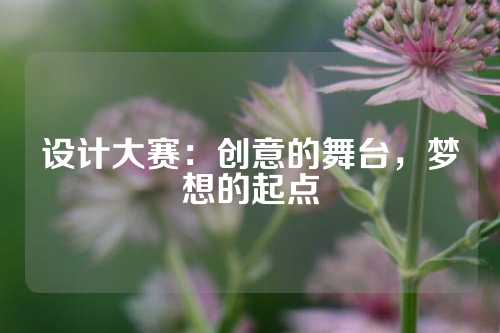 设计大赛：创意的舞台，梦想的起点