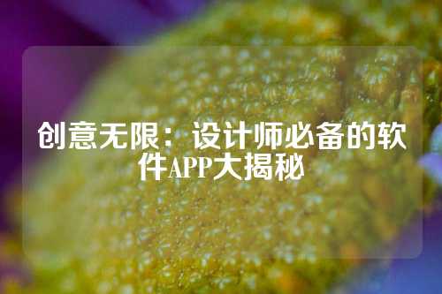 创意无限：设计师必备的软件APP大揭秘