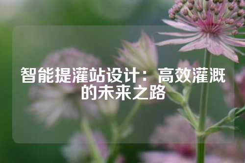 智能提灌站设计：高效灌溉的未来之路