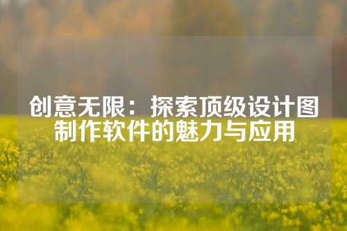 创意无限：探索顶级设计图制作软件的魅力与应用