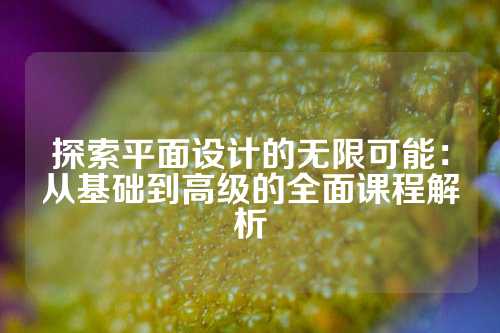 探索平面设计的无限可能：从基础到高级的全面课程解析